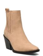 Onlbrooke-2 Pu Nubuck Boot Shoes Boots Ankle Boots Ankle Boots With Heel Beige ONLY