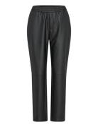 Geza Faux Leather Chino Bottoms Trousers Leather Leggings-Bukser Black Dante6