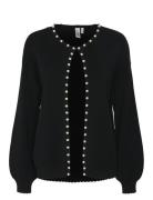 Yasfonny Ls Pearl Knit Cardigan S. - D2D Tops Knitwear Cardigans Black YAS