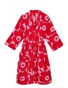 Unikko Bath Robe Home Textiles Bathroom Textiles Robes Pink Marimekko Home