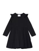 Flared Dress Dresses & Skirts Dresses Casual Dresses Long-sleeved Casual Dresses Black Geggamoja