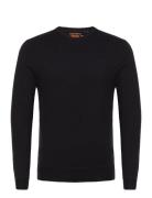 Essential Slim Fit Crew Jumper Tops Knitwear Round Necks Black Superdry