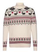 The Greenlandish Christmas Sweater Tops Knitwear Turtlenecks Cream Christmas Sweats