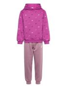 Nike Sportswear Printed Fleece Pullover And Pants Set Sets Sweatsuits Pink Nike