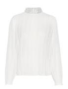 Crsadia Blouse Tops Blouses Long-sleeved White Cream