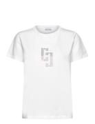 Cc Rhinest T-Shirt Tops T-shirts & Tops Short-sleeved White Coster Copenhagen