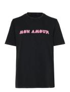 Edwin Co Mon Amour Tops T-shirts & Tops Short-sleeved Black Zadig & Voltaire