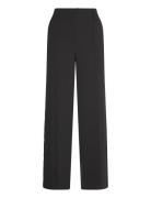 Straight-Fit Pleated Trousers Bottoms Trousers Straight Leg Black Mango