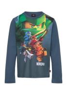 Lwtano 619 - T-Shirt L/S Tops T-shirts Long-sleeved T-Skjorte Blue LEGO Kidswear