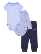 Nike Baby Essentials 3-Piece Bodysuit Set Bodysuits Short-sleeved Blue Nike