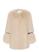 Kbpearly Fur Coat Outerwear Faux Fur Cream Karen By Simonsen