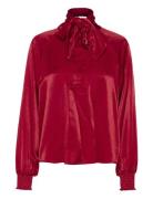 Estellemw Scarf Blouse Tops Blouses Long-sleeved Red My Essential Wardrobe