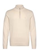 Anf Mens Sweaters Tops Knitwear Half Zip Jumpers Beige Abercrombie & Fitch