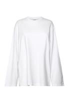 Over D Long Sleeve T-Shirt Tops T-shirts & Tops Long-sleeved White Weekday