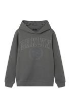 Nlmnoel Ls Bru Sweat W. Hood Tops Sweatshirts & Hoodies Hoodies Grey LMTD