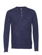 Slub Jersey Henley Shirt Tops T-Langærmet Skjorte Navy Polo Ralph Lauren