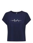 Onpaub-Luxi Life On Ss Bat Short Tee Sport T-shirts & Tops Short-sleeved Navy Only Play