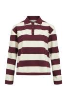 Objmillie L/S Lo Polo E Aw Fair 24 Tops T-shirts & Tops Polos Burgundy Object