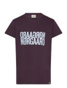 Single Organic Tuvina Tee Tops T-Kortærmet Skjorte Burgundy Mads Nørgaard