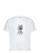 Boxy Lightweight Graphic T-Shirt Tops T-Kortærmet Skjorte White Weekday