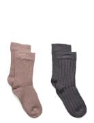 Ankle Sock - Rib  Sokker Strømper Beige Minymo