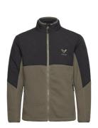 Carter Fleece Mix Jacket Tops Sweatshirts & Hoodies Fleeces & Midlayers Khaki Green Fat Moose