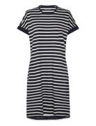 Sleepshirt Short Sleeve Stripes Midnight Blue - Casual Essentials Nattøj Navy Schiesser