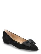 Londyn Bow-Trim Suede Ballet Flat Ballerinasko Ballerinaer Black Lauren Ralph Lauren