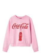 Nlfsusi Cocacola Sweat Bru Bfu Tops Sweatshirts & Hoodies Sweatshirts Pink LMTD