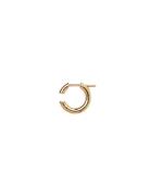 Disrupted 14 Hoop Accessories Jewellery Earrings Single Earring Gold Maria Black