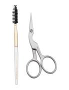 Brow Shaping Scissors & Brush Beauty Women Makeup Face Makeup Tools Nude Tweezerman