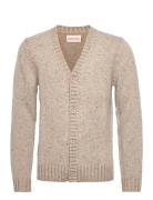 Knit Cardigan Tops Knitwear Cardigans Beige Revolution