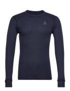 Odlo Bl Top Crew Neck L/S Active Warm Eco Sport Base Layer Tops Navy Odlo