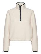 Pile Half Zip Tops Sweatshirts & Hoodies Fleeces & Midlayers White Casall