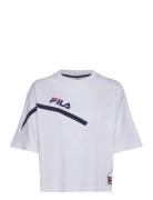 Zug Cropped Wide Tee Sport Women Sport Clothing Sports Tops & T-shirts Sport T-Skjorte White FILA