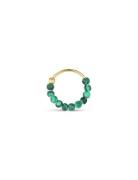 Bermuda Malachite Twist, Gold-Plated Sterling Silver Designers Jewellery Earrings Hoops Green Jane Koenig