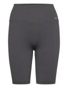 Shadow Grey Ribbed Seamless Biker Shorts Bottoms Running-training Tights Grey Aim´n