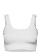 White Ribbed Seamless Bra Lingerie Bras & Tops Sports Bras - All White Aim´n