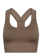 High Support Ribbed Bra Lingerie Bras & Tops Sports Bras - All Brown Aim´n