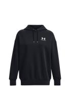 Ua Icon Fleece Os Hoodie Sport Women Sport Clothing Sport Sweatshirts & Hoodies Sport Hoodies Black Under Armour