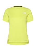 W Sunriser S/S Sport Women Sport Clothing Sports Tops & T-shirts Sport T-Skjorte Yellow The North Face