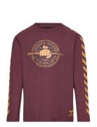 Hmlharry Potter T-Shirt Ls Sport T-shirts Long-sleeved T-Skjorte Burgundy Hummel