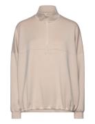 Comfy Modal Half Zip Tops Sweatshirts & Hoodies Sweatshirts Beige Aim´n