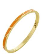 Rose Enamel Bangle Orange/Gold Accessories Jewellery Bracelets Bangles Orange Bud To Rose