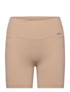 Luxe Seamless Midi Biker Shorts Sport Shorts Cycling Shorts Beige Aim´n