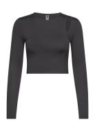 Onpemily Ls On Crop Train Top Sport Crop Tops Long-sleeved Crop Tops Black Only Play