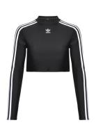 3 S Cropped Ls Sport Crop Tops Long-sleeved Crop Tops Black Adidas Originals