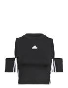 Dance Cro Sport Crop Tops Short-sleeved Crop Tops Black Adidas Sportswear