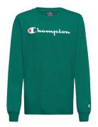 Long Sleeve T-Shirt Sport T-shirts Long-sleeved T-Skjorte Green Champion