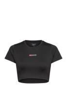 Lux Bold Crop Tee Sport Crop Tops Short-sleeved Crop Tops Black Reebok Performance